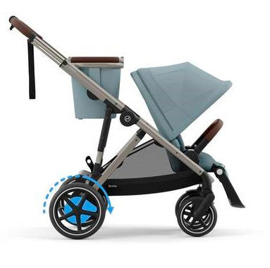 Cybex Poussette Double assistance electrique e Gazelle S Stormy Blue Bebecalins