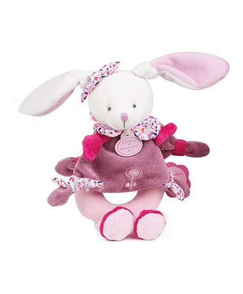 DOUDOU Cerise le lapin Hochet anneau