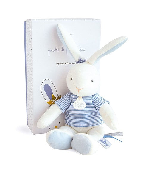 Peluche lapin matelot bleu - 25 cm