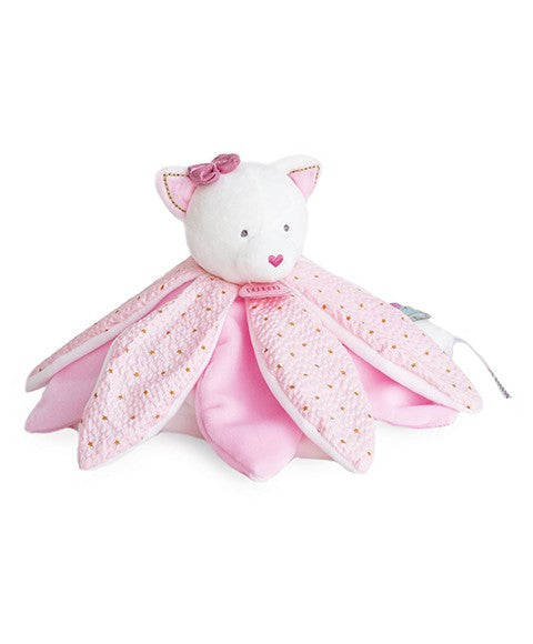 Doudou pétales Chat rose- Attrape-rêves - 26 cm