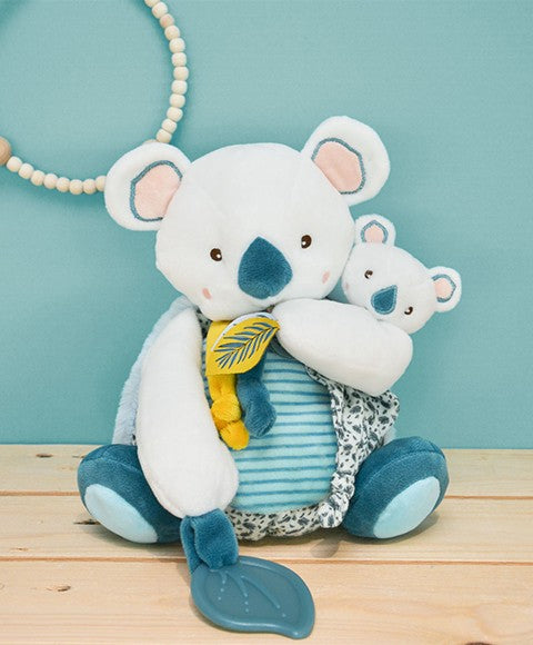 DOUDOU YOCA THE KOALA with baby and teething ring