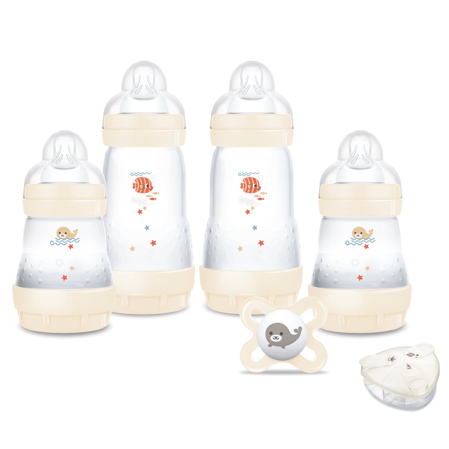 MAM Easy Start™ anti-colique - Coffret naissance 0+ mois, Lot de 6 - Coton