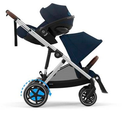 Cybex Poussette Double assistance électrique e-Gazelle S - Ocean Blue