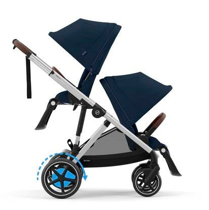 Cybex Poussette Double assistance électrique e-Gazelle S - Ocean Blue