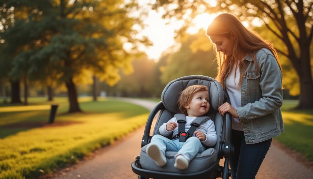 découvrez le moment idéal pour passer du cosy à la poussette et faciliter les déplacements de votre bébé en toute sécurité.
