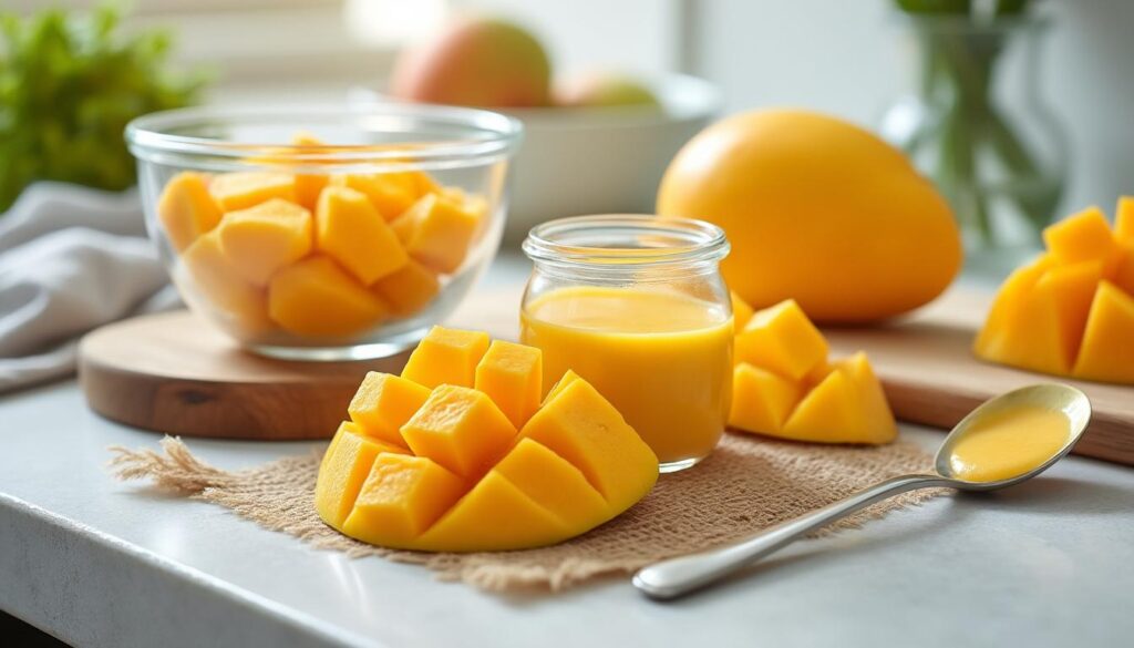 découvrez une recette simple et rapide pour préparer une compote de mangue parfaite pour bébé. guide étape par étape pour un dessert sain et savoureux.