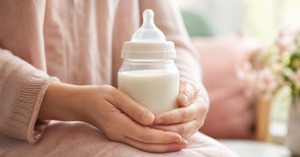 Pourquoi mon biberon de 150 ml monte à 180 ml avec le lait en poudre ?